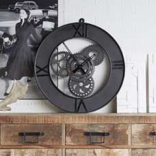 Merope Large Metal Factory Wall Clock - UK