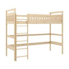 Merritt Wooden Bunk Bed With Bonnell Mattress And Ladders In Pine - UK