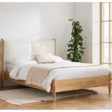 Metairie Wooden King Size Bed In Oak - UK