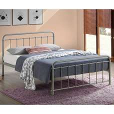 Miami Victorian Style Metal Small Double Bed In Pebble - UK