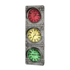 Middles Metal Traffic Light Optics Clock In Anthracite Frame - UK