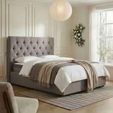 Middleton Fabric Ottoman Storage King Size Bed In Grey - UK