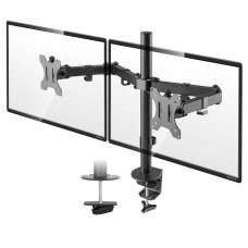 Midvale 32'' Double Arm Swivel Metal Desk Mount Monitor Stand - Black - UK