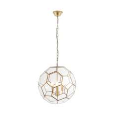 Miele Wall Hung 3 Pendant Light In Antique Brass - UK