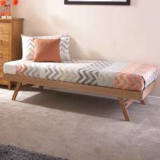 Millom Wooden Single Trundle Bed In Oak - UK
