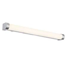 Moda LED White Ribbed Wall Light In Chrome - UK