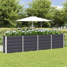Modenza 320 x 75cm Garden Steel Planter In Anthracite - UK