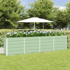 Modenza 320 x 75cm Garden Steel Planter In Green - UK
