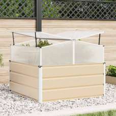 Modenza Garden Galvanised Steel Planter In Ivory - UK