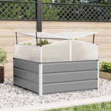 Modenza Garden Galvanised Steel Planter In Light Grey - UK