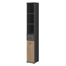 Moena Wooden Hallway Storage Cabinet Tall In Anthracite - UK