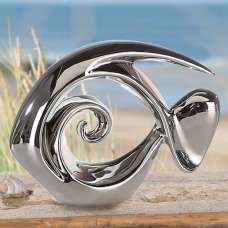 Moline Ceramics Fish Atlantic Sculpture In Silver - UK