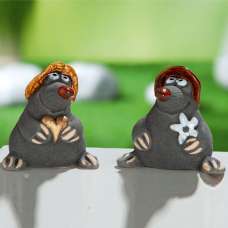 Moline Ceramics Mole Buddy Sculpture In Anthracite - UK