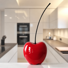 Moline Large Ceramics Passion Cherry Sculpture In Red - UK