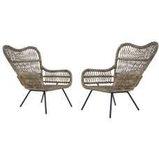 Kalausi Kubu Rattan Chair In Pair       - UK