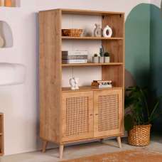Montello Wooden Display Cabinet with 2 Doors in Oak - UK