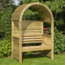 Morecambe Wooden Garden Arbour In Natural - UK