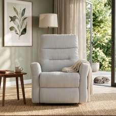 Morlen Fabric Electric Tilt & Rise Recliner Chair in Silver Grey - UK