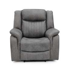 Morlix Fabric Manual Recliner 1 Seater Sofa in Grey - UK