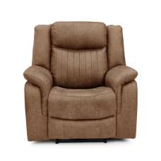 Morlix Fabric Manual Recliner 1 Seater Sofa in Tan - UK