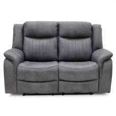 Morlix Fabric Manual Recliner 2 Seater Sofa in Grey - UK