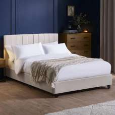 Morrison Fabric Double Bed - Oatmeal - UK