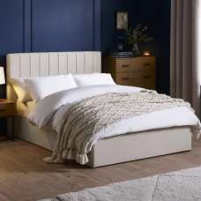 Morrison Fabric Ottoman Storage King Size Bed in Oatmeal - UK