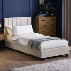 Morrison Fabric Single Bed - Oatmeal - UK