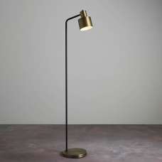 Mosinee Metal Floor Lamp In Matt Antique Brass And Matt Black - UK