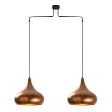 Muba 2 Light Metal Ceiling Pendant Light in Vintage - UK