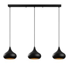 Muba 3 Light Metal Ceiling Pendant Light in Black - UK