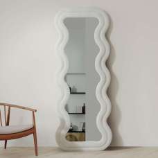 Mundo Decorative Cheval Mirror with Cream Wooden Frame - UK