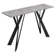 Murray Sintered Ceramic Console Table In Mid Grey - UK