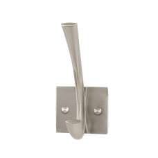 Myers Metal Wall Hung 1 Hook Coat Rack In Silver - UK