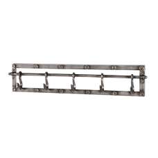 Myers Metal Wall Hung 5 Hooks Coat Rack In Anthracite - UK