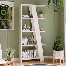 Nadia Wooden Shelving Unit with 4 Shelves in Sand - UK