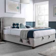 Nampa Fabric Ottoman Storage King Size Bed In Maskat Clay - UK