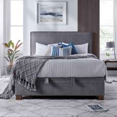 Nampa Fabric Ottoman Storage King Size Bed In Vogue Grey - UK