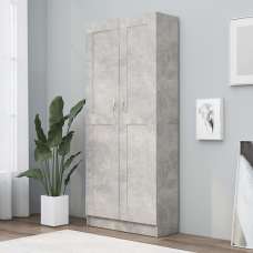 Nancia Wooden Wardrobe With 2 Doors In Concrete Effect - UK