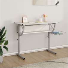 Nantwich Wooden Laptop Desk Adjustable In White And Grey - UK