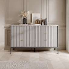 Napa Wooden Chest Of 6 Drawers In Matt Grey - UK