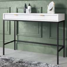 Napa Wooden Laptop Desk With 2 Drawers In Matt White - UK