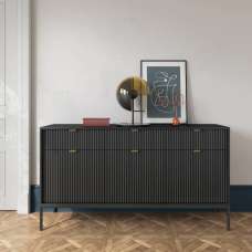 Napa Wooden Sideboard With 3 Doors 3 Drawers In Matt Grey - UK