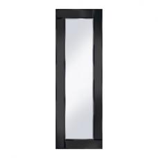 Bevelled Black 120X40 Narrow Wall Mirror - UK