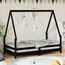 Narva 80x160cm Wooden Children Daybed In Black - UK