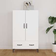Narvel Wooden Highboard With 2 Doors 1 Drawer In White - UK