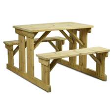 Nentwich Outdoor Walk-In 6 Seater Dining Set In Natural - UK
