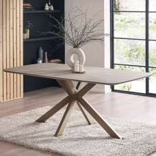 Nepean Wooden Rectangular Dining Table - Taupe - UK
