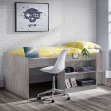 Nabila Midsleeper Bunk Bed With Computer Desk In Grey Oak - UK