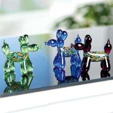 Newark Glass Balloon Dog Sculpture In Multicolour - UK